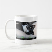 Niet in een gearceerde grappige kat koffiemok (Links)