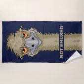 Niet in gebruik genomen Funny Emu Pun Beach Towel Strandlaken (Voorkant)
