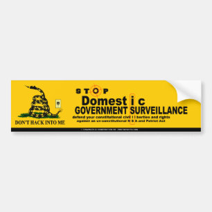 Niet in me hacken bumpersticker
