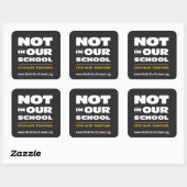 Niet in onze school Sticker (Vel)