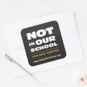 Niet in onze school Sticker (Envelop)
