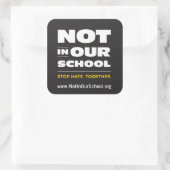 Niet in onze school Sticker (Tas)