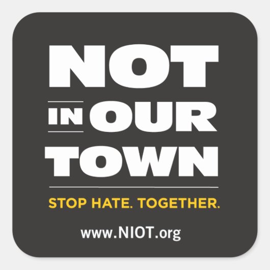 Niet in onze Sticker (Voorkant)