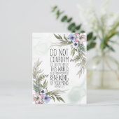 Niet in overeenstemming met het patroon, Romeinen  Briefkaart (Staand voorkant)