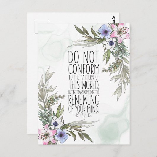 Niet in overeenstemming met het patroon, Romeinen  Briefkaart (Voorkant / Achterkant)