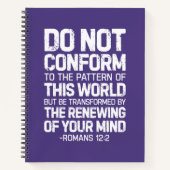 Niet in overeenstemming met het patroon, Romeinen Notitieboek (Voorkant)