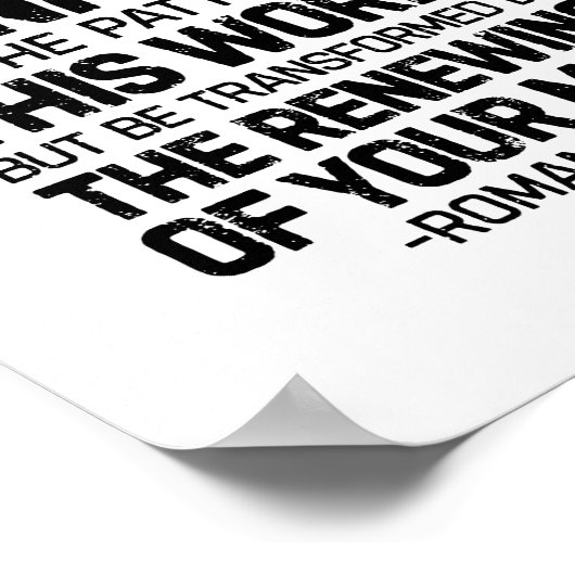 Niet in overeenstemming met het patroon, Romeinen  Poster (Hoek)