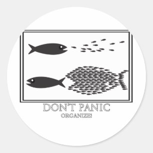 Niet in paniek! ronde sticker