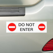 NIET INGENOMEN BUMPERSTICKER (Op auto)