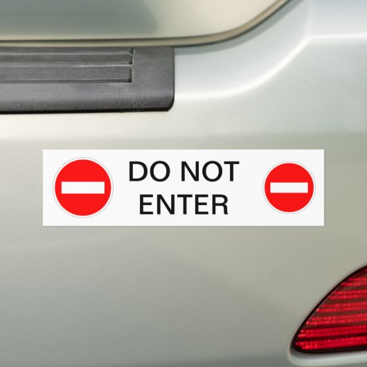 NIET INGENOMEN BUMPERSTICKER (Op auto)