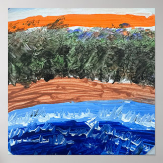 niet ingesteld Oceaan Bos Landschap - Kunst van ee Poster