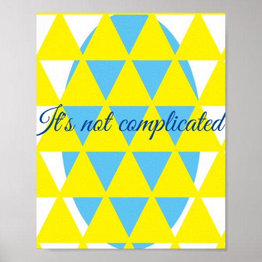 Niet ingewikkeld poster (Voorkant)
