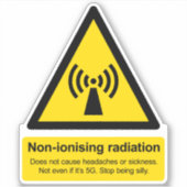 Niet-ioniserende straling veroorzaakt geen hoofdpi sticker (Voorkant)