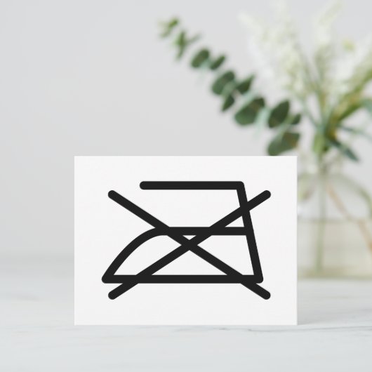 NIET IRON! BRIEFKAART (Staand voorkant)