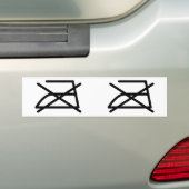 NIET IRON! BUMPERSTICKER (Op auto)