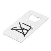 NIET IRON! CREDITKAART FLESSENOPENER (Achterkant Gekanteld)