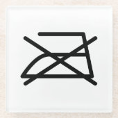 NIET IRON! GLAZEN ONDERZETTER (Voorkant)