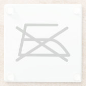 NIET IRON! GLAZEN ONDERZETTER (Achterkant)