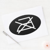 NIET IRON! OVALE STICKER (Envelop)