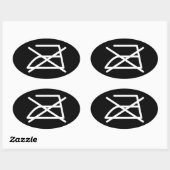 NIET IRON! OVALE STICKER (Vel)