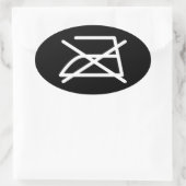 NIET IRON! OVALE STICKER (Tas)