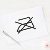 NIET IRON! OVALE STICKER (Envelop)