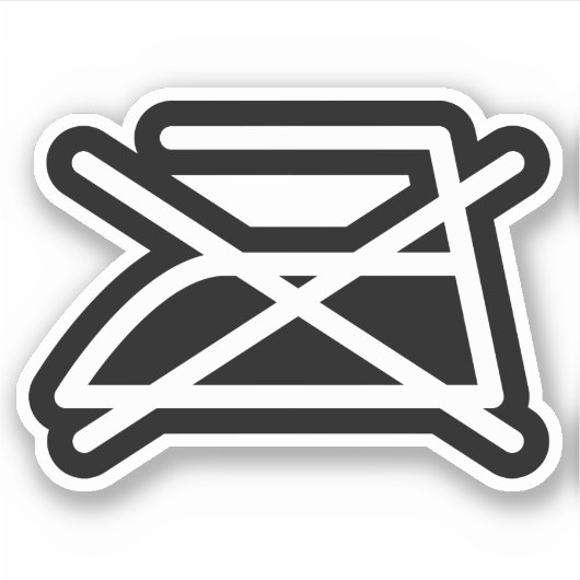 NIET IRON! STICKER (Voorkant)
