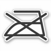 NIET IRON! STICKER (Voorkant)