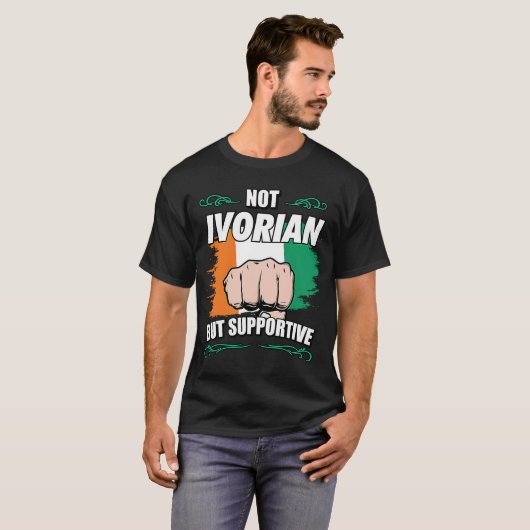 Niet Ivoriaans, maar ondersteunend reisbureau Ivor T-shirt (Voorkant volledig)