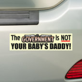 Niet je baby's papa. bumpersticker (Op auto)