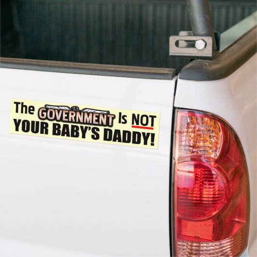 Niet je baby's papa. bumpersticker (Op Truck)