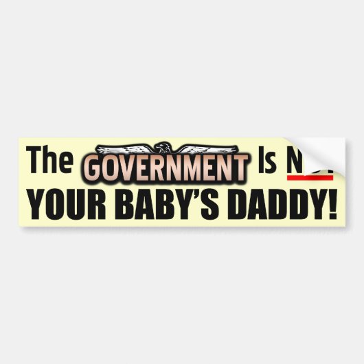 Niet je baby's papa. bumpersticker (Voorkant)