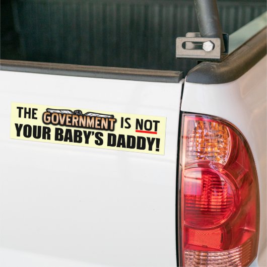 Niet je baby's papa. bumpersticker (Op Truck)