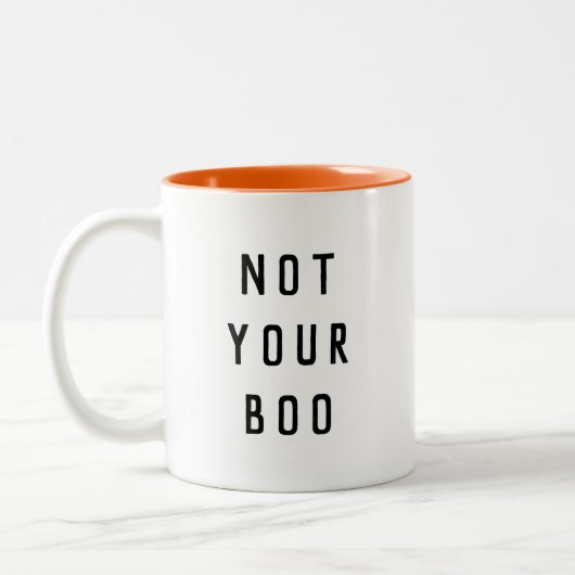 Niet je Boo Halloween Tweekleurige Koffiemok (Links)