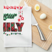 Niet je familie overdekken theedoek (Quarter Fold)