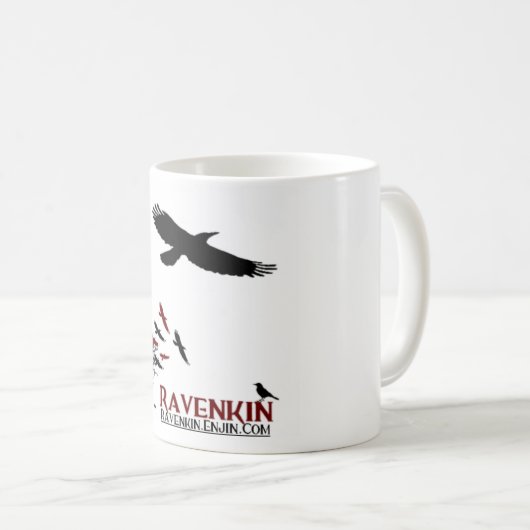 Niet je gemiddelde beker o' Raven Koffiemok (Voorkant rechts)
