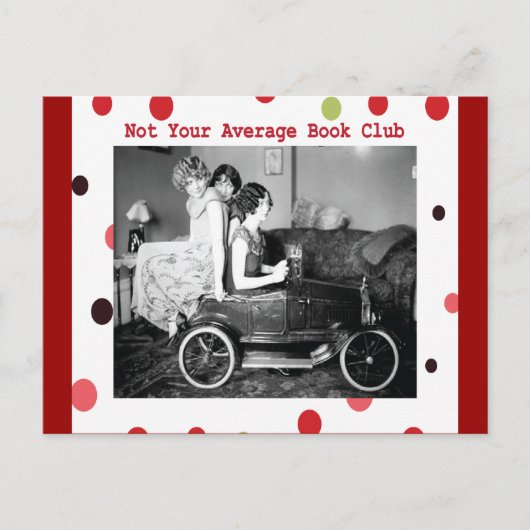 Niet je gemiddelde boekenclub briefkaart (Voorkant)