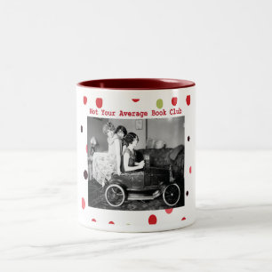 Niet je gemiddelde boekenclub tweekleurige koffiemok