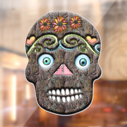 Niet je gemiddelde Sugar Skull V2 Window Cling Raamsticker (Vel 2)