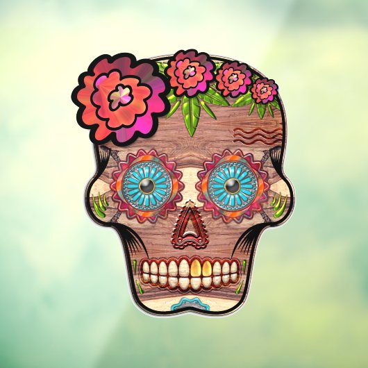 Niet je gemiddelde suiker schedel raam vast te hou raamsticker (Vel 3)