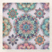 Niet je gewone sneeuwvlokken glazen onderzetter (Voorkant)