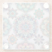 Niet je gewone sneeuwvlokken glazen onderzetter (Achterkant)