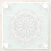 Niet je gewone sneeuwvlokken II Glazen Onderzetter (Achterkant)