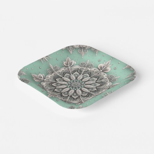 Niet je gewone sneeuwvlokken II Papieren Bordje (Gebogen)