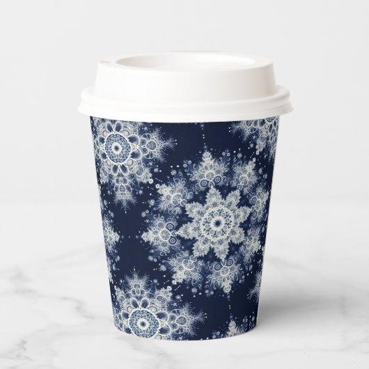 Niet je gewone sneeuwvlokken III Papieren Bekers (Achterkant)