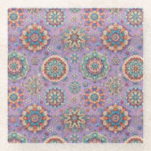 Niet je gewone sneeuwvlokken IV Glazen Onderzetter (Voorkant)