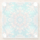 Niet je gewone sneeuwvlokken V Glazen Onderzetter (Achterkant)