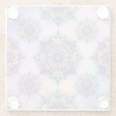 Niet je gewone sneeuwvlokken VI Glazen Onderzetter (Achterkant)