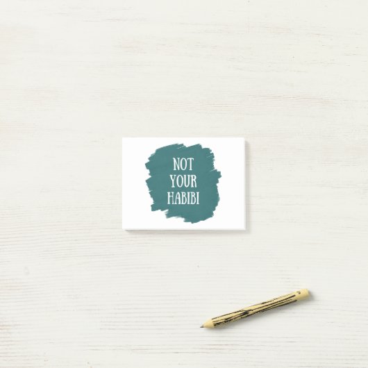 Niet je Habibi Post-it® Notes (Op bureau)