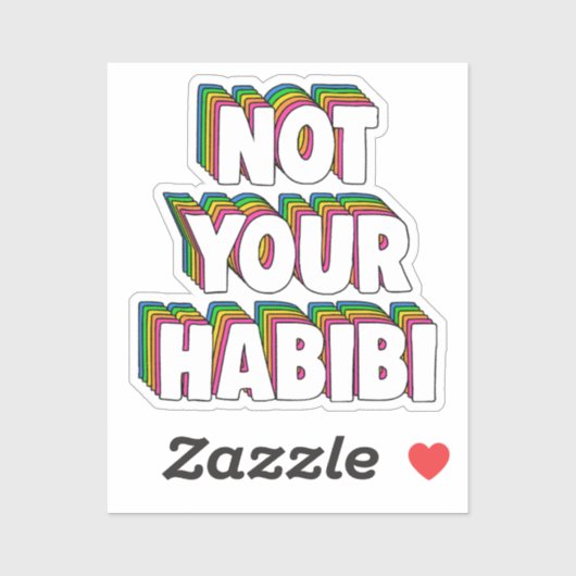 Niet je Habibi Sticker (Vel)